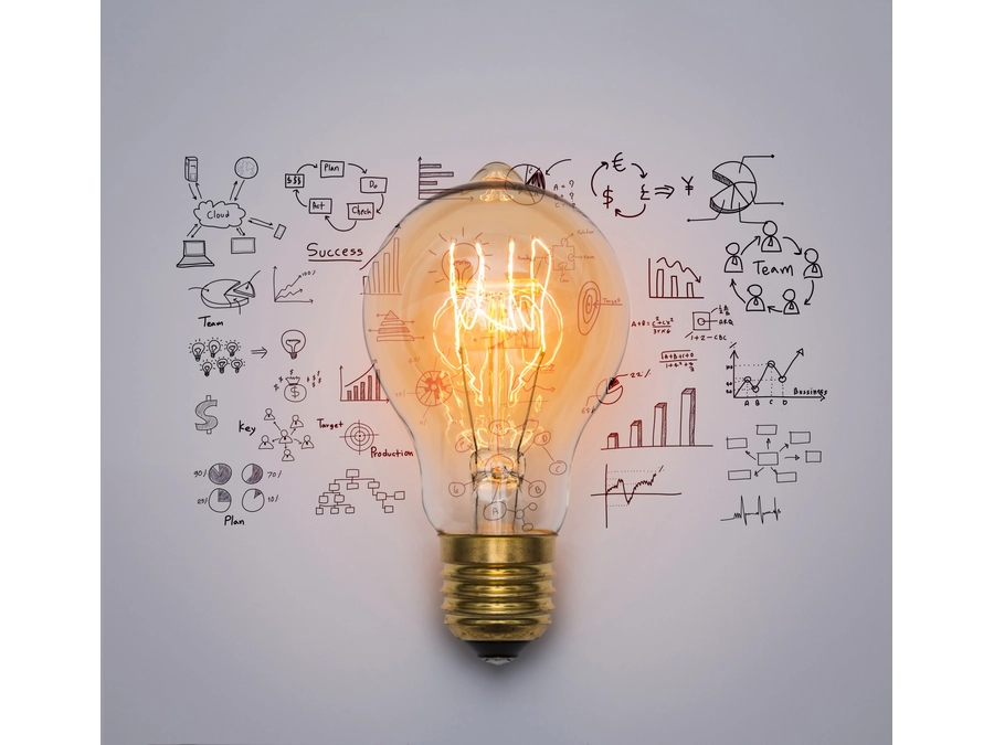 light-bulb-with-drawing-graph
